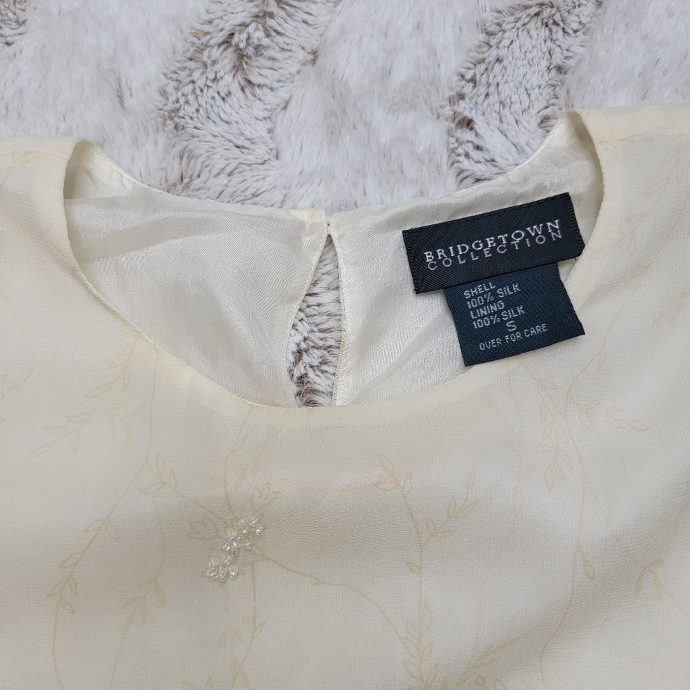 Bridgetown Collection‎ 100% Silk Beaded Embellishment Sleeveless Blouse Size S - Picture 8 of 12